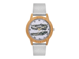Relógio de pulso unissex Zhoulianfa Fashion Quartz Mesh T33-f4 (prateado)