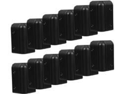 Conjunto De 12 Protetores Canto Para Alto Falantes, Em Plástico Preto Resistente, Ideais Para Móveis E Mesas Capas