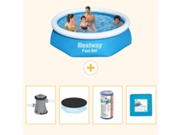 Bestway Piscina Bestway Fast Set Redonda - 244x61 Cm - 5-peças S254