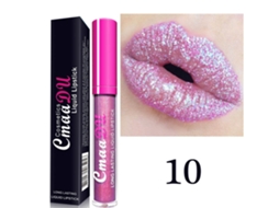 Gloss Labial Metálico Cmaadu com Brilho, Hidratante e de Longa Duração, Não Pegajoso, Copo 10