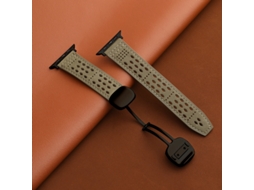 Pulseira Crazy Horse em couro genuíno para Apple Watch, Huawei GT5, S11, Ultra Triple, Breathe, com fecho magnético.
