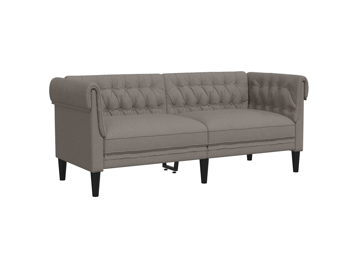 Sofá Chesterfield Vidaxl Marrom-acinzentado Tecido (182.5 X 74.5 X 74.5 Cm)