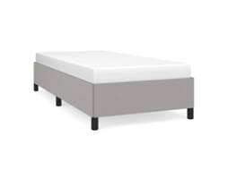 Estrutura de Cama Tecido Cinzento Claro MAISON EXCLUSIVE (90x190 cm)
