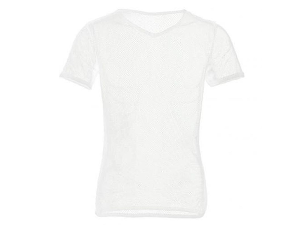 Camiseta Transparente De Malla Para Homens Com Manga Curta Sexy Verão Moda Casual Clube Roupas Esportivas Presente Blanco L