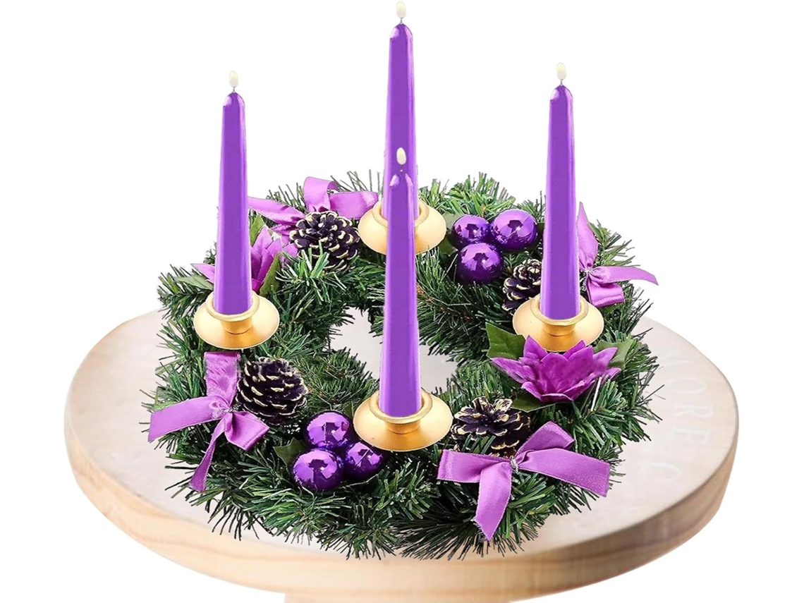 Coroa Do Advento De Natal Para Velas Cônicas | Coroas ||
