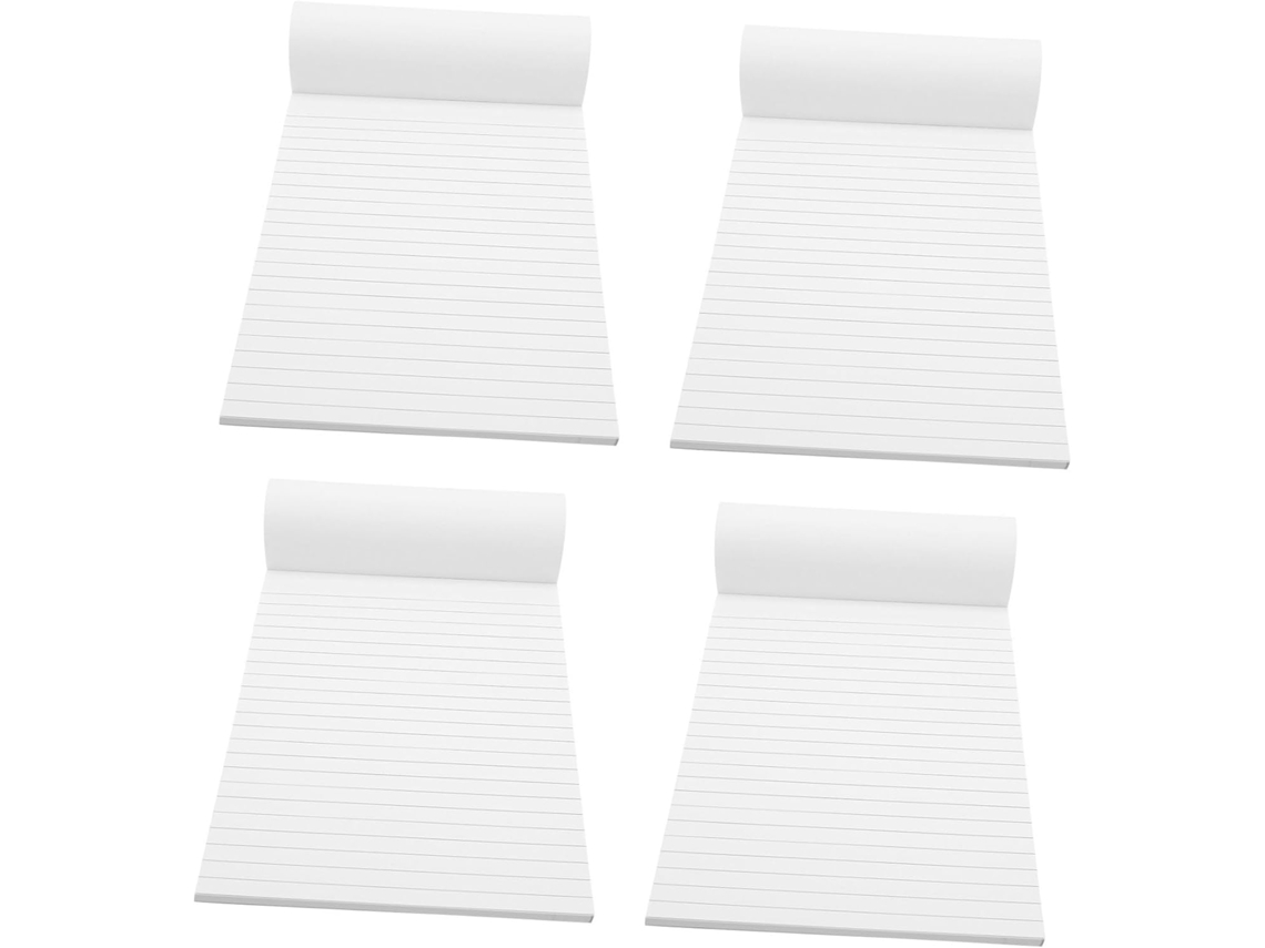 Bloc-notes A5 De Formato De Bolsa 4 Unidades, Papel Branco 25 Folhas
