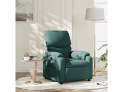 Vidaxl Poltrona Reclinável Tecido Verde-escuro