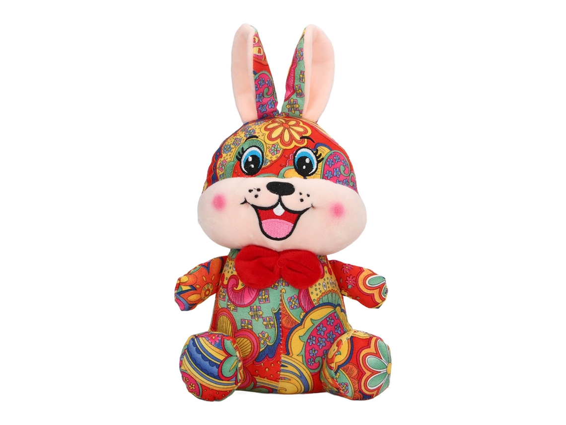 Ats juguete de Conejo de Peluche Suave Bonito Exquisito para Año Nuevo Muñeco de Peluche Decoración Hogar Niños Adultos 7.9in