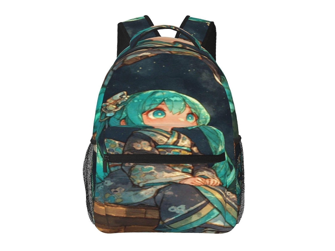 Mochila Hatsune Miku H285 Para Escola E Trabalho, Leve E À Prova Dágua, Mochila Estilosa Para Estudantes E Adultos J285 Olysi Shop