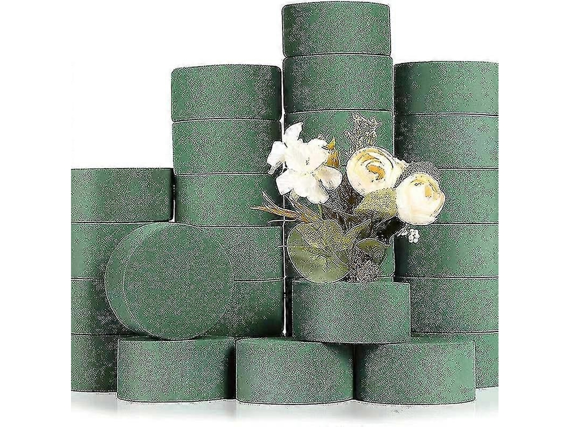 30 Peças De Flores Cilíndricas De Argila De 8 X 4 Cm Para Arranjos Florais Com Espuma Floral Úmida Bs