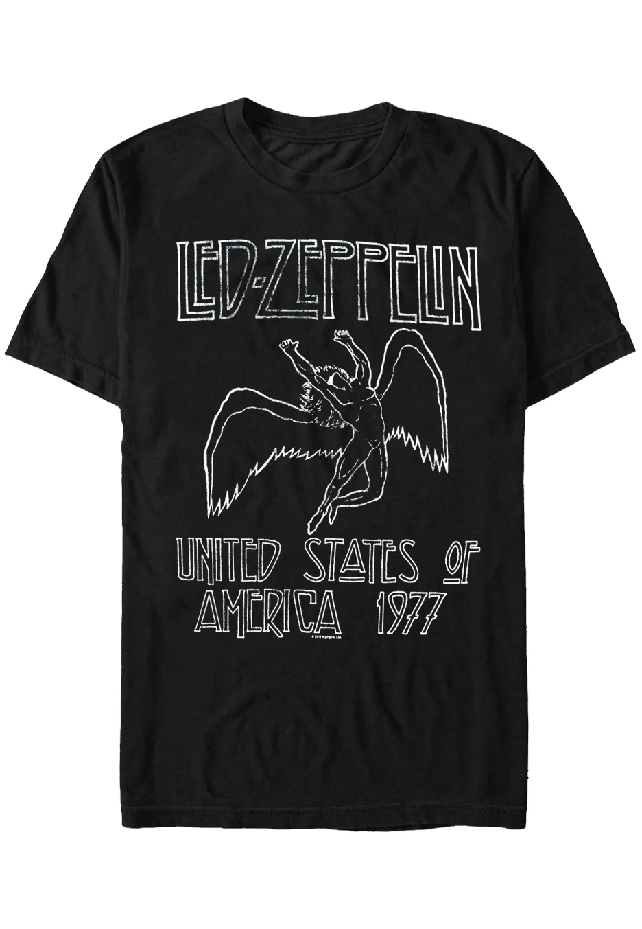 Size:l Rockinstone Led Zeppelin - Us '77 - T-shirt Unisex Adults