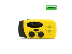 Rádio meteorológico portátil AQUAFORGE de emergência, 20000mah, célula solar, manivela, carregador de celular, alarme SOS, verde