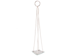 Suporte Para Vasos De Planta Pendente Com Base De Couro Pu E Corda De Algodão Verde 10cm
