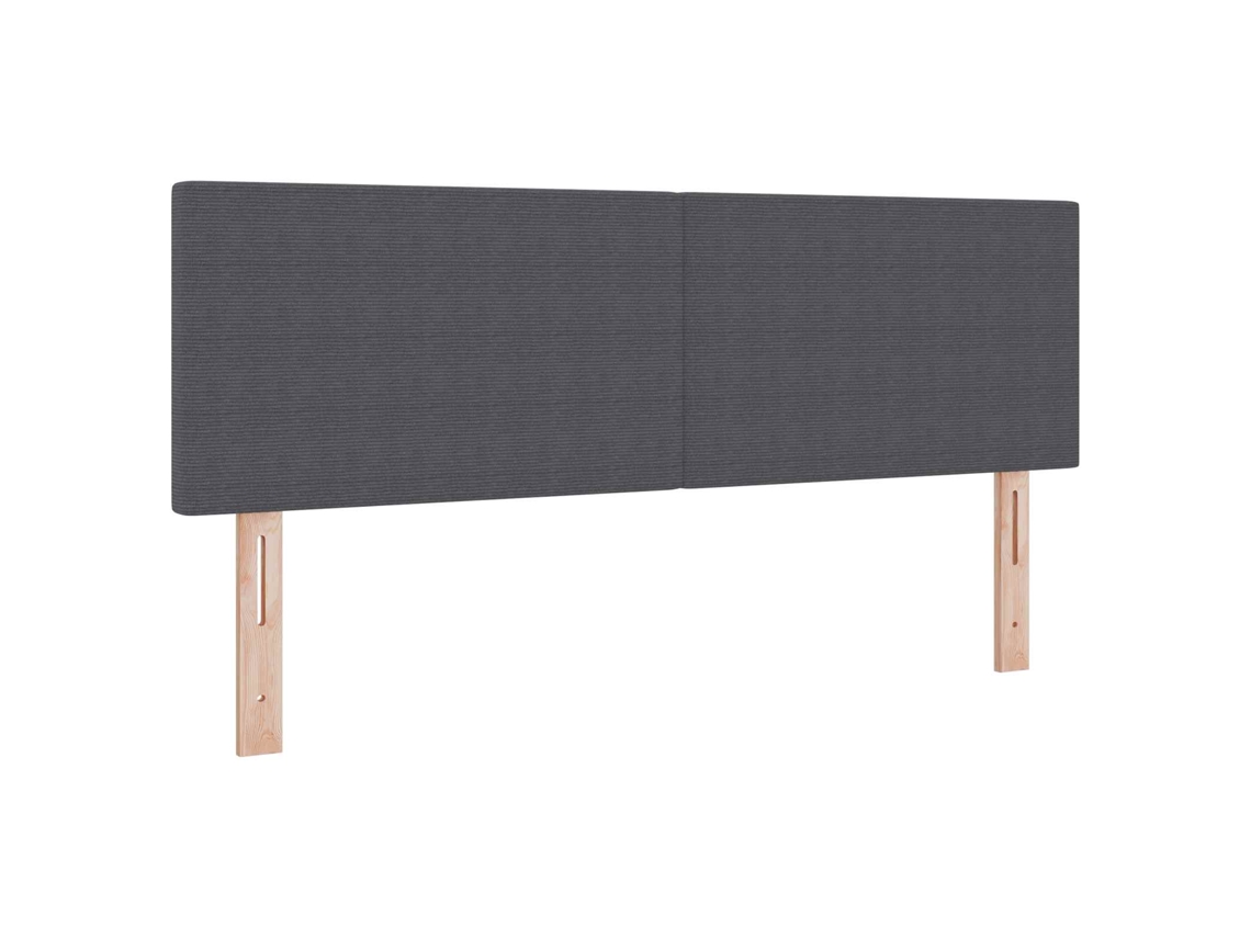 Cabeceira Led com Cabeceira Cinza Escuro 144 cm Poliéster MAISON EXCLUSIVE