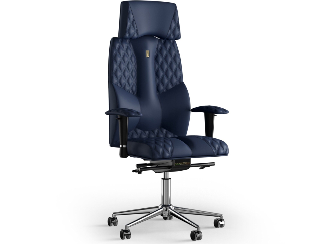 Cadeira de Escritório Ergonómica KULIK Business Stitching PU Couro (Azul -130x50x50cm)