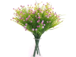 6 Buquês Flores Babysbreath Falsas Roxo Nova Line S/MARCA