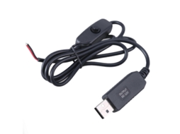 Cabo Usb 2.0 Macho Com Fios 2 Pinos, 12v 0,5a, Acabamento Preto