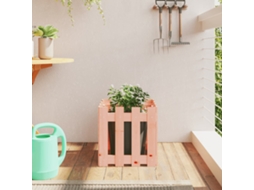 Vidaxl Vaso Jardim C/ Design Cerca 40x40x40 Cm Madeira Douglas Maciça