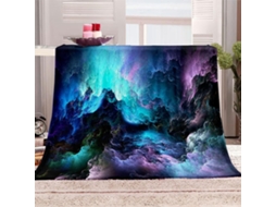 Manta Estampa Abstrata de Nuvens no Céu em Microfibra 150x200cm