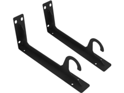 Suporte De Prateleira Triangular Metal Resistente E Durável Alipis 30cm Com Gancho, Na Cor Preta, Ideal Para Organização