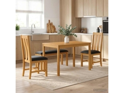 Vidaxl Conjunto De Sala De Jantar 4 Unid. Preto