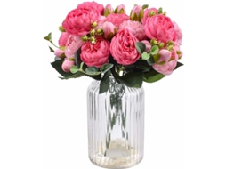 Buquê com 4 Peônias Artificiais em Seda, Lindas Flores Artificiais para Casamentos, Noivas e Decoração de Casa. AQUAFORGE