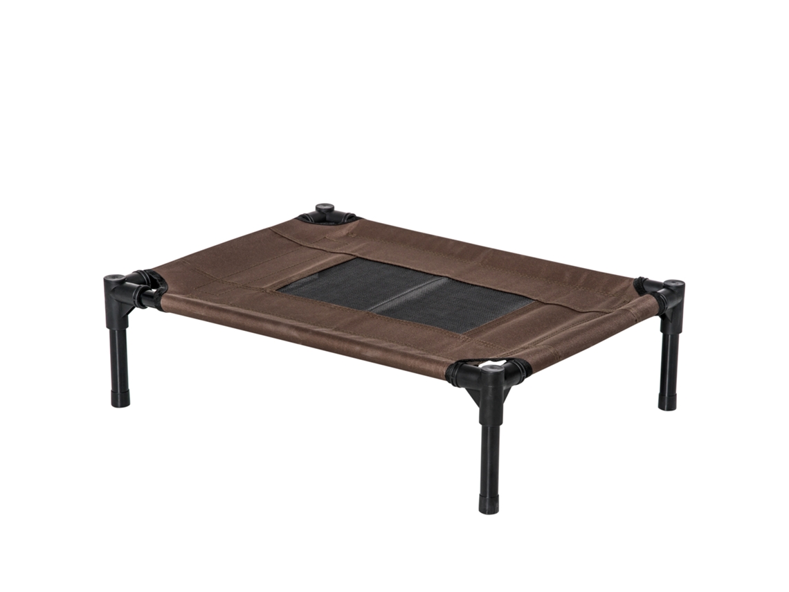 Cama para Animais de Estimação BTFORUS elevada portátil com tecido transpirável (64x46x18cm) marrom