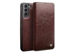 Capa De Couro Qialino Para Samsung Galaxy S21 5g