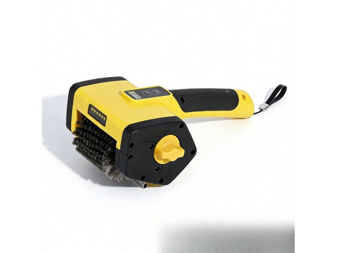 Escova Bbq Elétrica90min Autonomia, Motor 2 Velocidades, Sem Cerdas Soltas, Led Amarelo Hexinyigjly