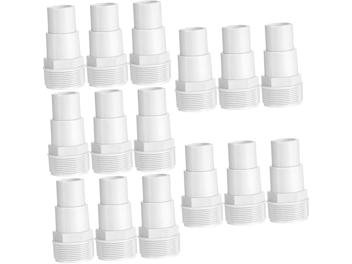 Kit de 15 Adaptadores para Bomba de Piscina Inoomp. Fabricado em Material Robusto, para Filtros e Skimmers de Piscina. CHABERLU