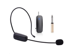 Microfone Sem Fio UHF Portátil 2 em 1, Compatível com Ensino e Palestras | S/MARCA