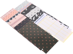 Topbathy Envelope Orçamentário Impermeável com Estampa de Mármore, Capa em Pvc, Planilhas Controle Despesas e