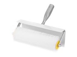 Rolo aerador com pontas de 250 mm para pisos autonivelantes de látex e argamassa.