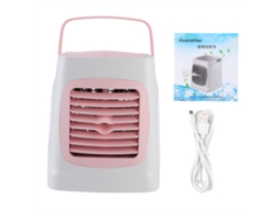 Ventilador Usb Portátil com Umidificador e Led Rosa