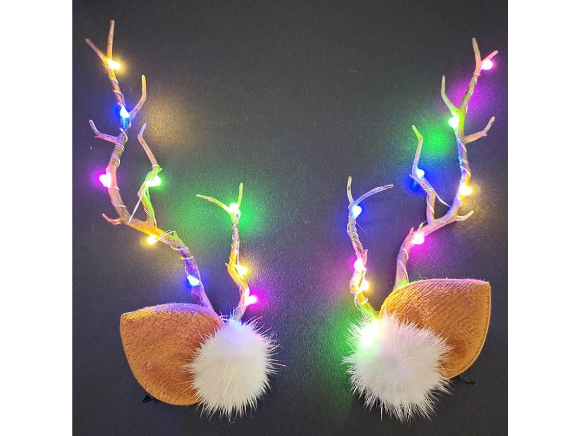 Grampos de Cabelo de Natal com Led Ramos Grampos de Cabelo Coloridos Vestido de Cabelo Decorativo para Festival para Mulher JEDBESETZT