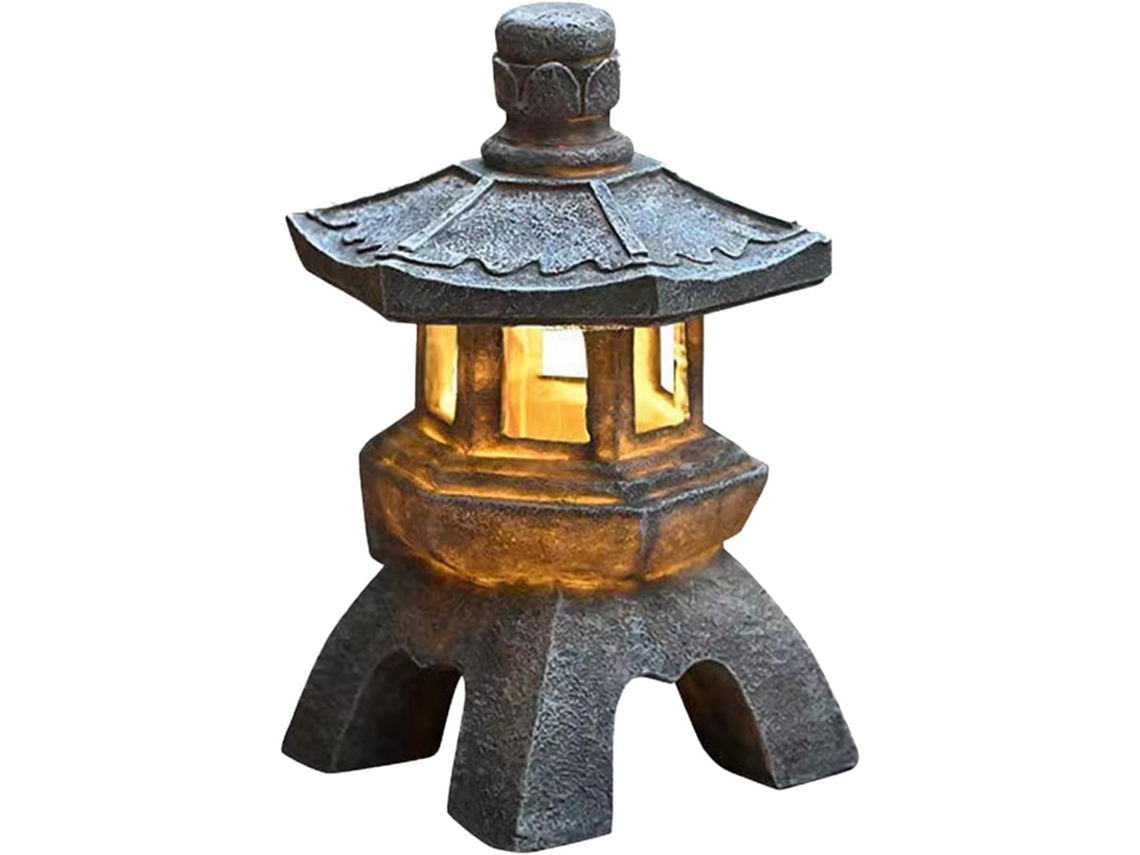 Lanterna pagoda solar para exterior, estilo japonês AQUAFORGE