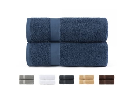 Juego De 2 Toallas De Baño Grandes 100 Algodón De 550 Gsm Extra Suaves Altamente Absorbentes Y De Secado Rápido.