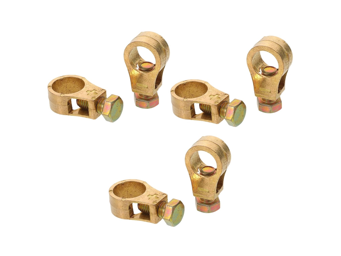Conjunto De 6 Clips De Terminais De Bateria Em Cobre Com Conexão Ergonômica Para Terminais