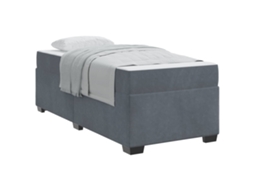 Estrutura da Cama com Colchão Cinza Escuro Tecido MAISON EXCLUSIVE 80x200 cm