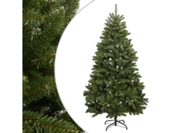 Árvore de Natal artificial articulada com suporte VIDAXL verde (240 cm)