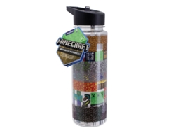 Garrafa de Adesivos Minecraft 650Ml com Tampa e Canudo PALADONE