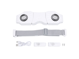 Cinto Ventilador Portátil 2 Ventoinhas 5000mah Resfriamento Branco