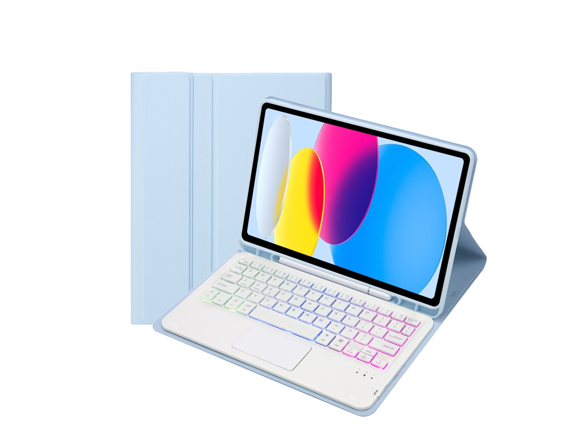 Capa Teclado CUICH para Samsung Galaxy Tab S9 11 Polegadas com Touch Backlight Keyboard (Azul) 