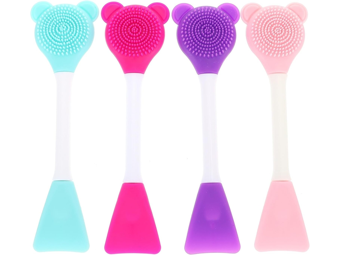 Conjunto De 4 Aplicadores De Silicone Ponta Dupla Para Máscara Facial.