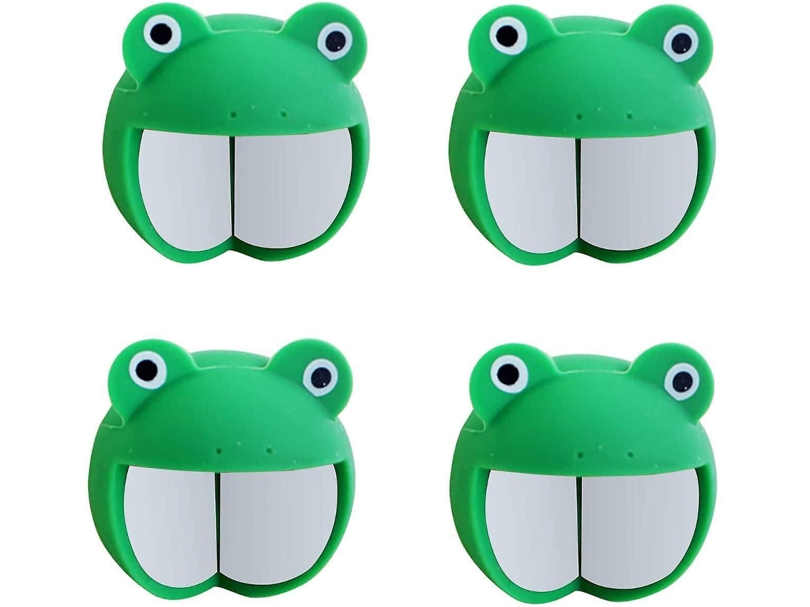 Protetor De Canto De Mesa De Silicone Com 4 Peças De Animais De Desenho Animado, Anticolisão, Sapo Verde Brilvibera