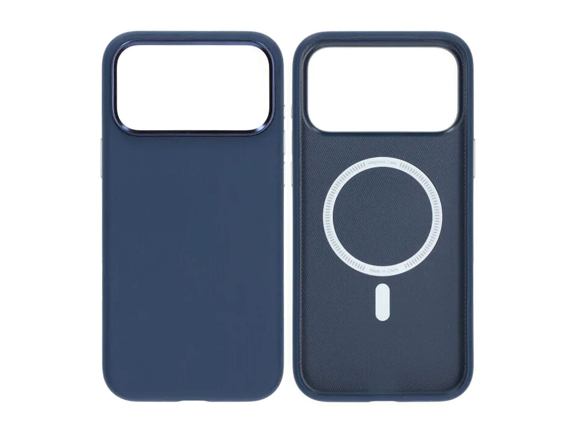 Capa Para Celular Em Couro Sintético Com Magsafe Para Iphone 17 Pro - Azul