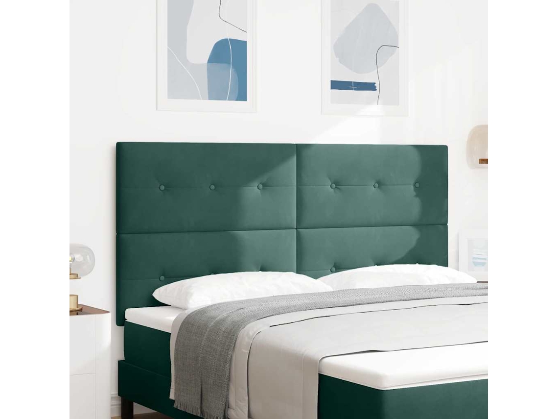 Vidaxl Cabeceira Verde Escuro 180 Cm Veludo