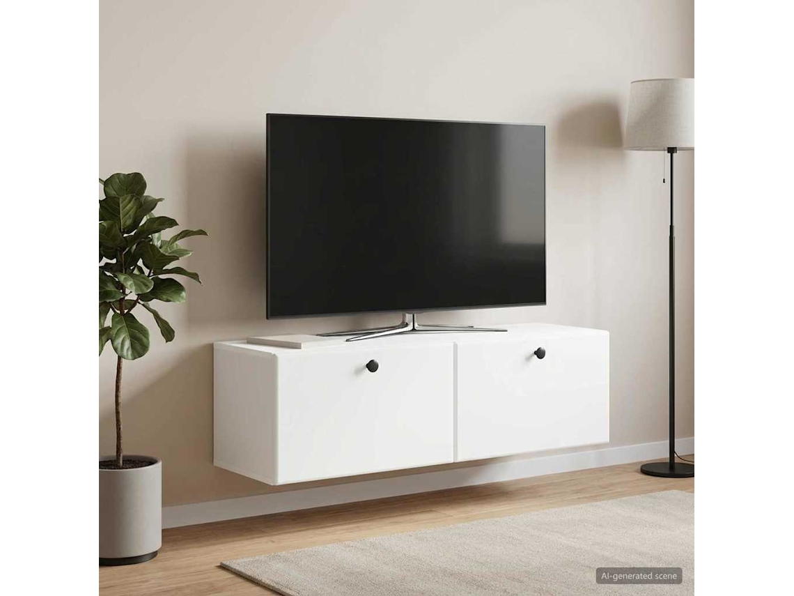 Vidaxl Gabinete De Tv De Parede 98 X 31 X 30 Cm Branco