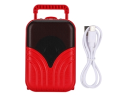Mini reprodutor de música portátil bluetooth com case de papel vermelho | S/MARCA