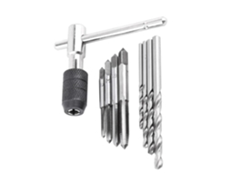 Conjunto Genérico De 9 Peças Alta Qualidade Para Machos E Rosqueamento, Chave T E Brocas Helicoidais, Kit De Ferramentas